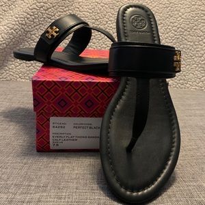 Tory Burch Everly leather flat thong sandals